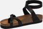 Gabor Fluwelen Leren Sandalen Beige Dames - Thumbnail 3