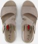 Gabor Fluwelen Leren Sandalen Beige Dames - Thumbnail 4