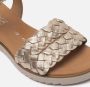 Gabor Iridescent Leather Sandals Gray - Thumbnail 9