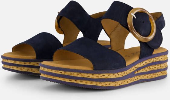 Gabor Sandalen blauw Nubuck