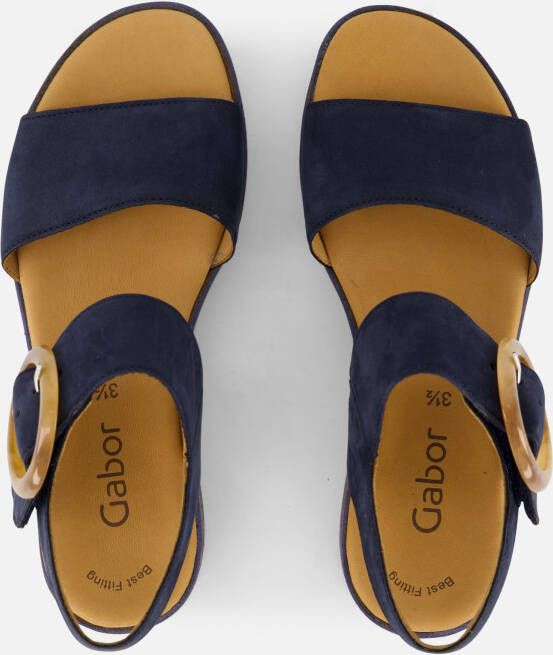 Gabor Sandalen blauw Nubuck