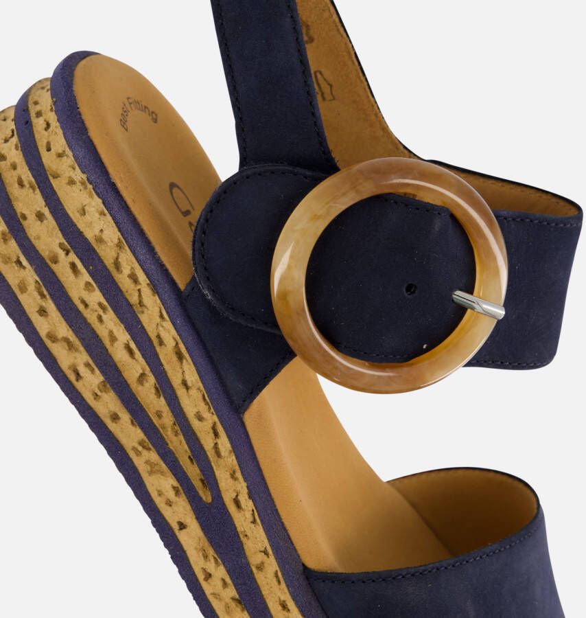 Gabor Sandalen blauw Nubuck