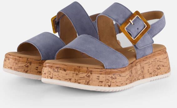 Gabor Sandalen blauw Nubuck