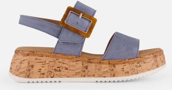 Gabor Sandalen blauw Nubuck
