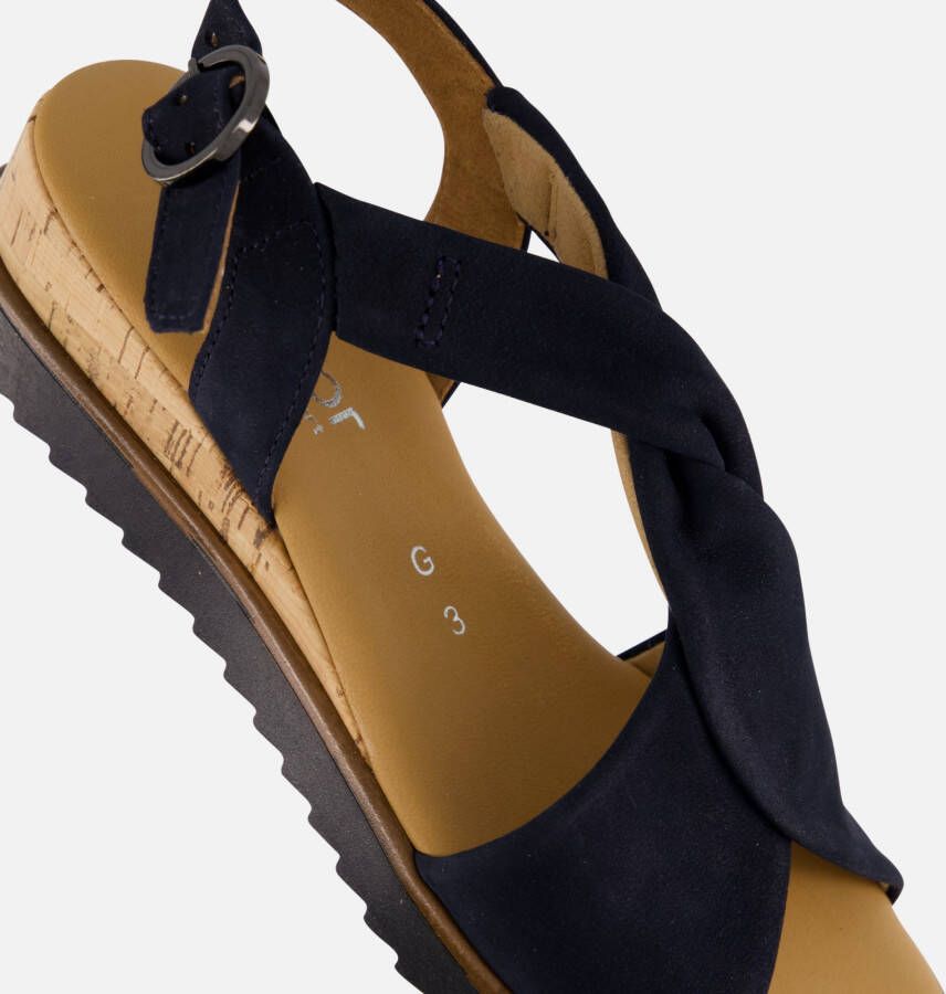 Gabor Sandalen blauw Nubuck