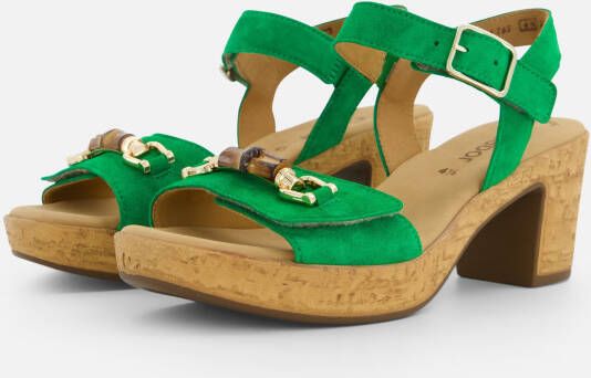 Gabor Sandalen groen Suede