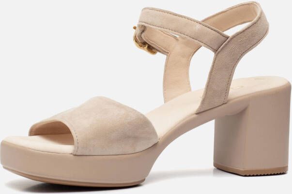 Gabor Sandalen met hak beige Suede