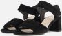 Gabor Zwarte Suède Sandalette met 6cm Hak Black Dames - Thumbnail 15