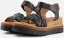 Gabor Comfortabele leren sandalen met klittenbandsluiting Black Dames - Thumbnail 10