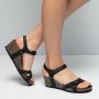 Gabor Comfortabele leren sandalen met klittenbandsluiting Black Dames - Thumbnail 13