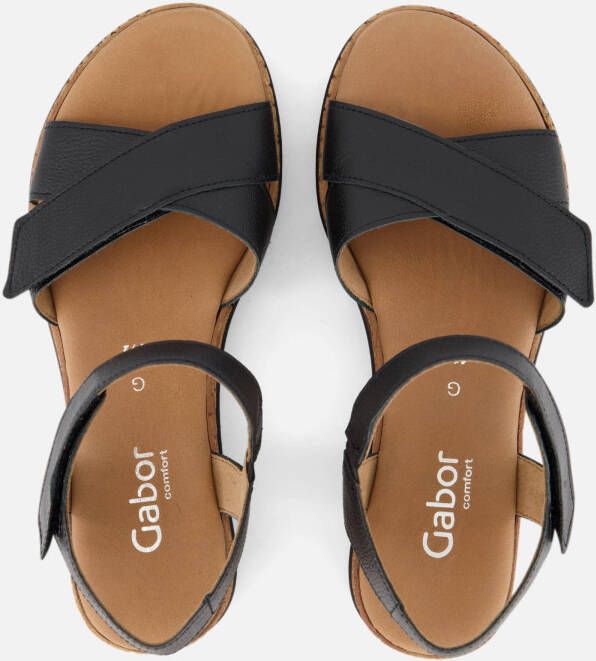 Gabor Sandalen zwart Suede