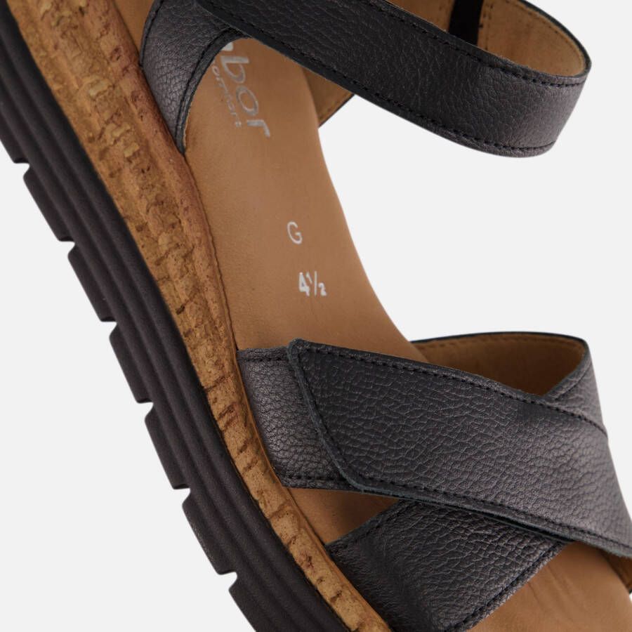Gabor Sandalen zwart Suede