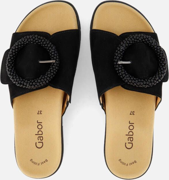 Gabor Sandalen zwart Suede