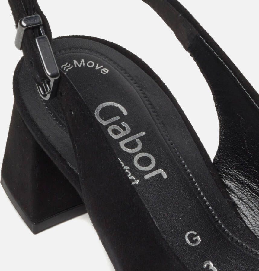 Gabor Slingback G Pumps zwart Suede