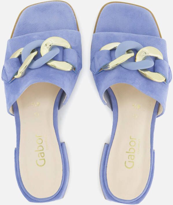 Gabor Slippers blauw Suede Dames - Foto 4