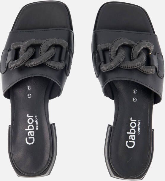 Gabor Slippers zwart Textiel