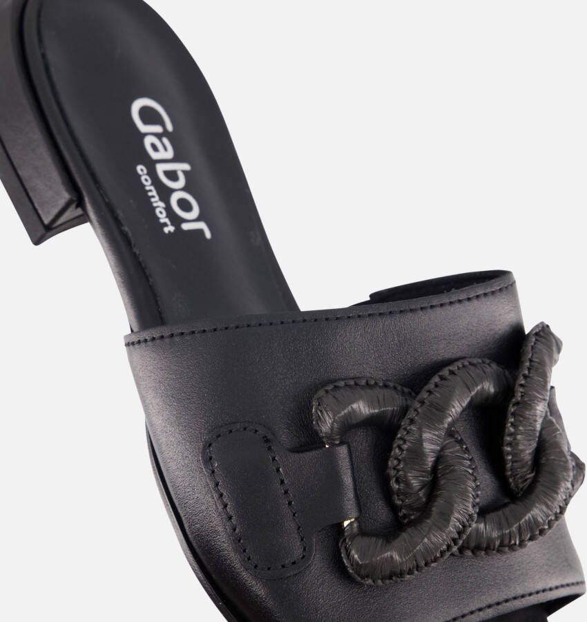 Gabor Slippers zwart Textiel