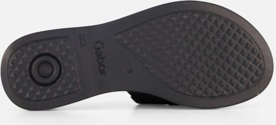 Gabor Slippers zwart Textiel