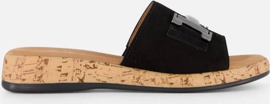 Gabor Slippers zwart Textiel
