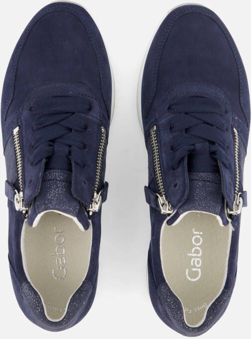 Gabor Sneakers blauw Nubuck