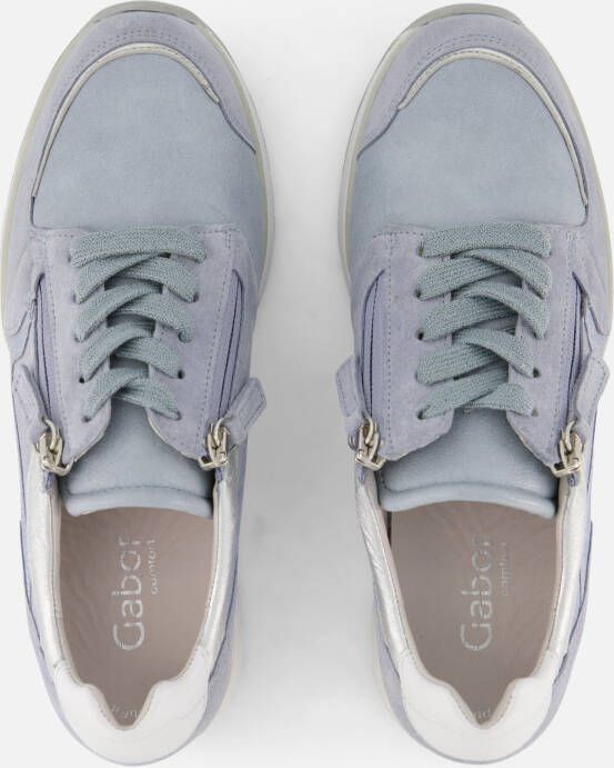 Gabor Sneakers blauw Textiel