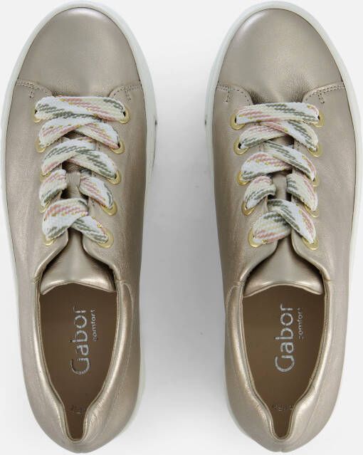 Gabor Sneakers goud Leer