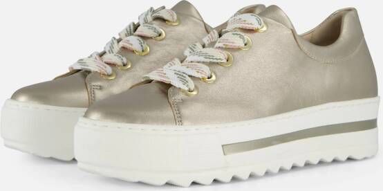 Gabor Sneakers goud Leer