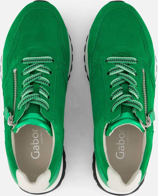 Gabor Sneakers groen Suede