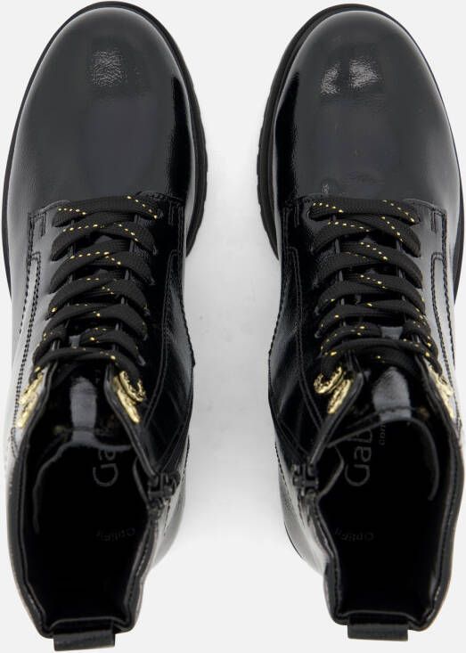 Gabor Veterboots zwart Lak