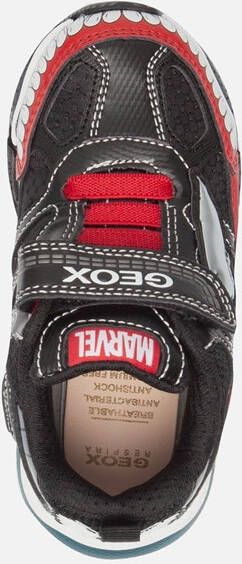 Geox J Bayonyc sneakers zwart Imitatieleer