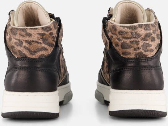 Giga Leopard Sneakers zwart Leer