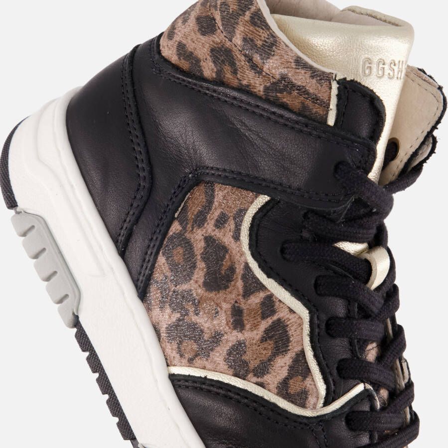 Giga Leopard Sneakers zwart Leer
