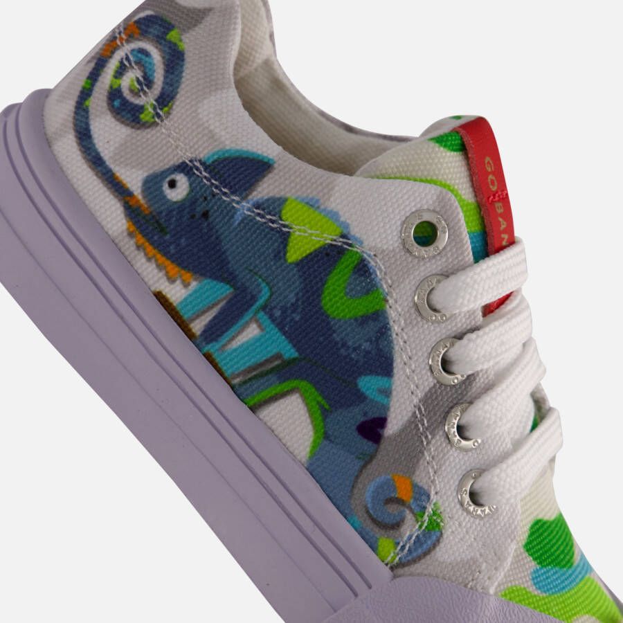 Go Bananas Kameleon Sneakers grijs Canvas