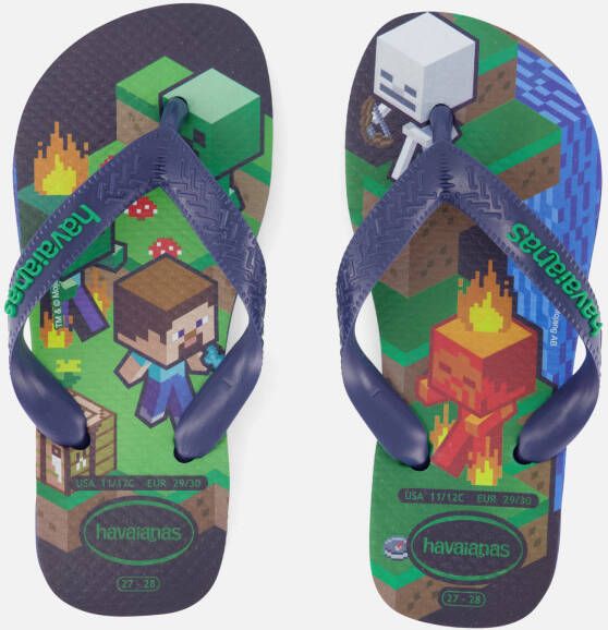 Havaianas Minecraft Slippers blauw Rubber