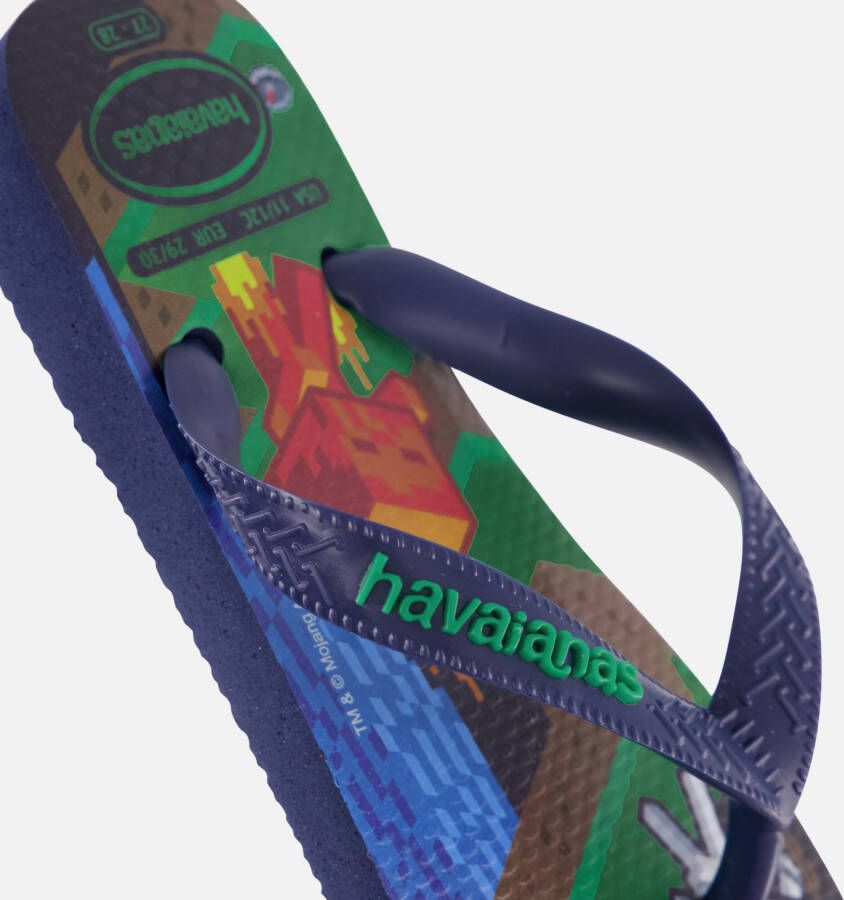 Havaianas Minecraft Slippers blauw Rubber