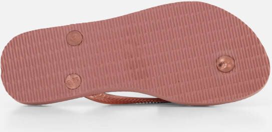 Havaianas Slim Logo Metallic Slippers roze Rubber