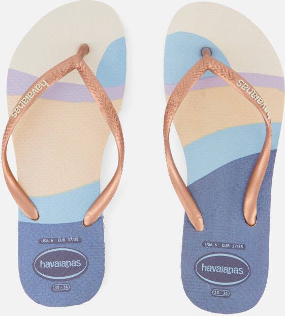 Havaianas Slim Pallette Glow Slippers beige Rubber