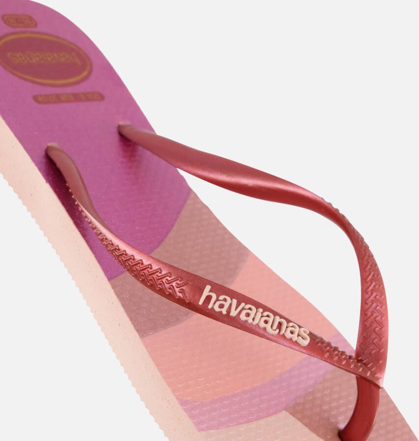 Havaianas Slim Pallette Glow Slippers roze Rubber