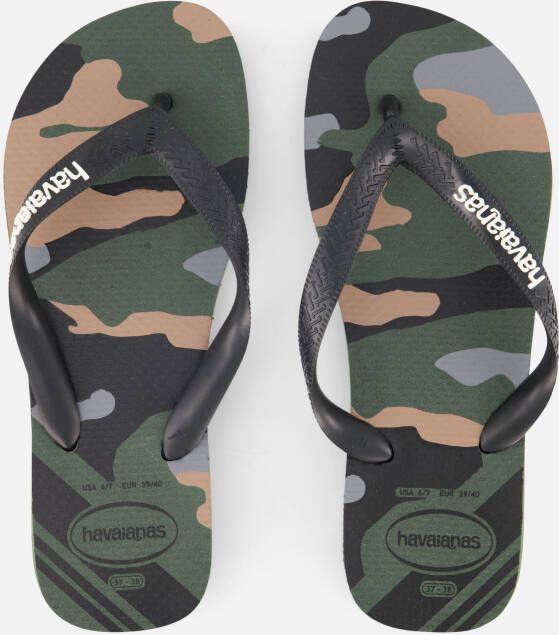 Havaianas Slippers groen Rubber