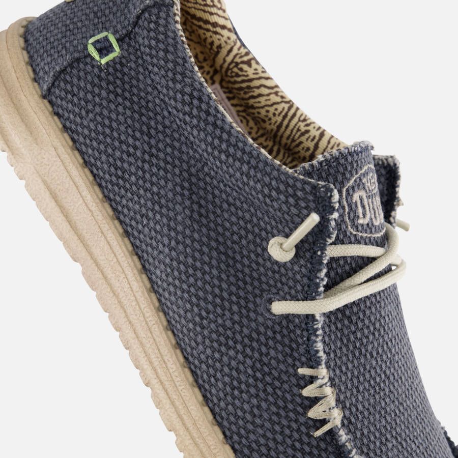 HEYDUDE Wally Braided Instappers blauw Canvas