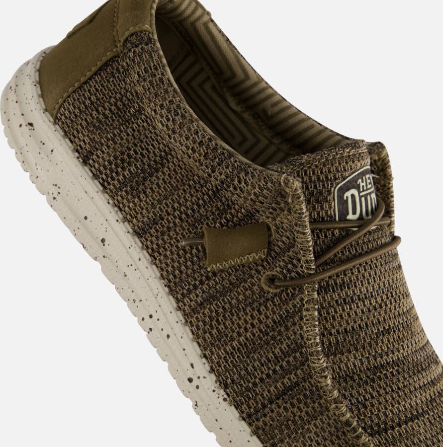 HEYDUDE Wally Sox Instappers bruin Canvas