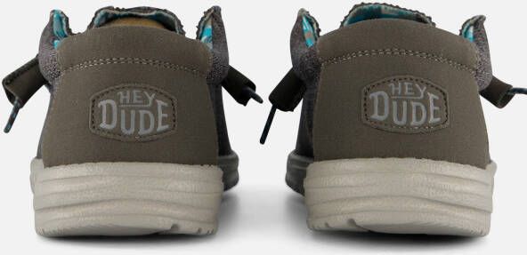 HEYDUDE Wally Sox Instappers grijs Canvas