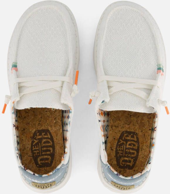 HEYDUDE Wendy Boho Instappers wit Canvas