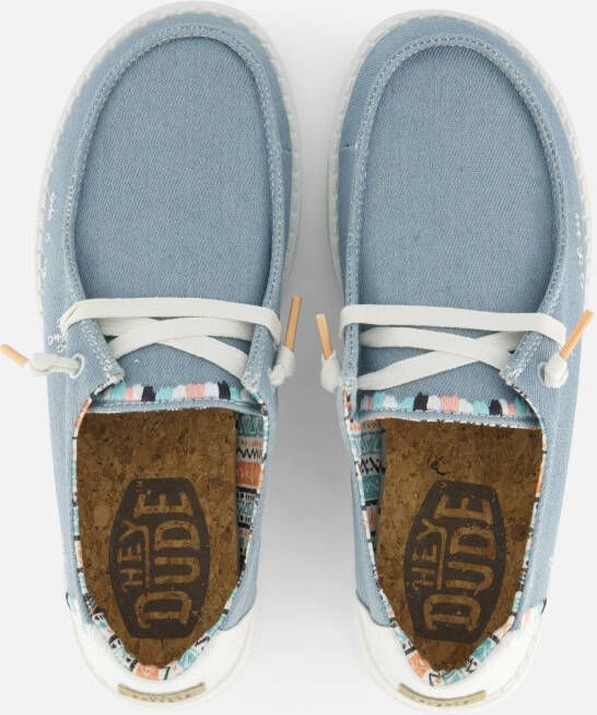 HEYDUDE Wendy Boho Veterschoenen blauw Canvas