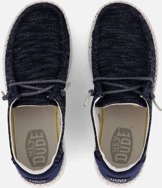HEYDUDE Wendy Instappers blauw Canvas