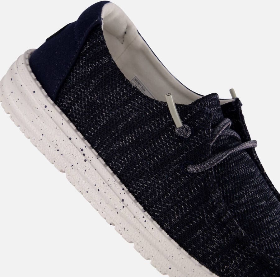 HEYDUDE Wendy Instappers blauw Canvas