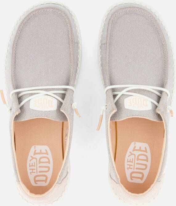 HEYDUDE Wendy Metallic Sparkle Instappers roze