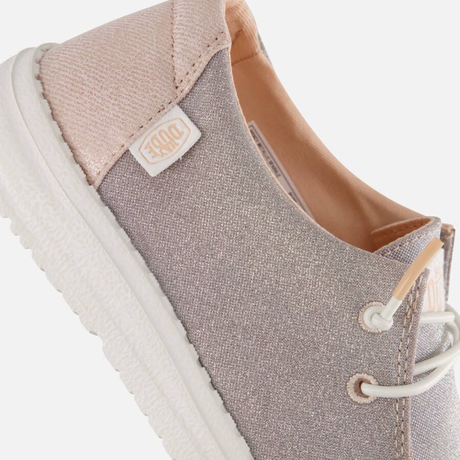 HEYDUDE Wendy Metallic Sparkle Instappers roze
