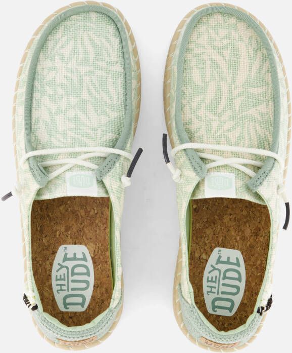 HEYDUDE Wendy Retro Palm Instappers groen