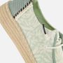 HEYDUDE Wendy Espadrille Retro Palm Dames Instappers Celadon Green White - Thumbnail 10